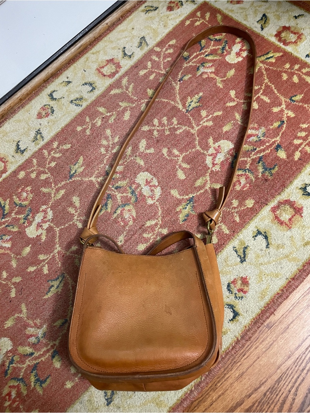 Madewell The Sydney Classic Tan Leather Crossbody Bag